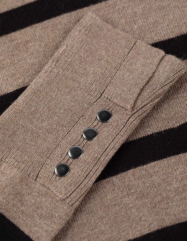 Pulóver - Díszgombokkal - feher