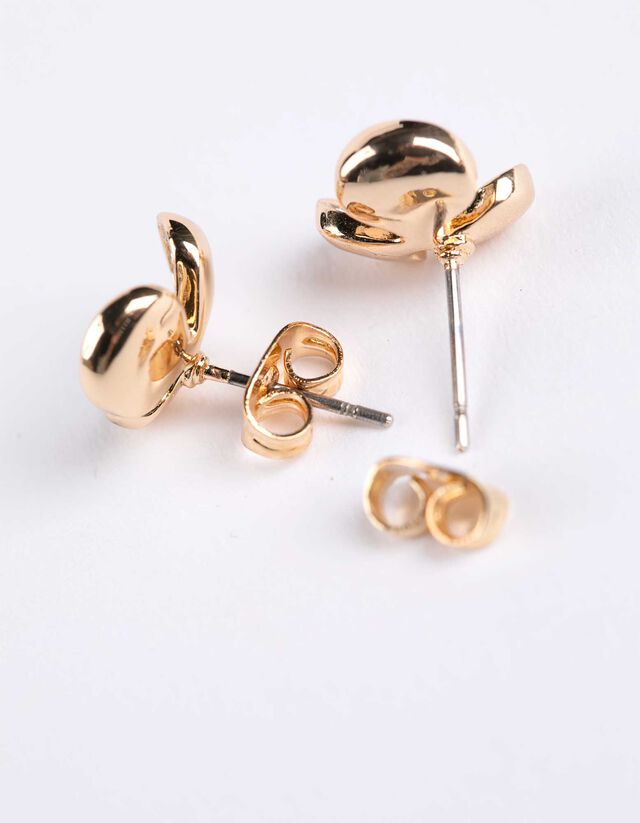 fülbevaló - Strasszokkal - arany