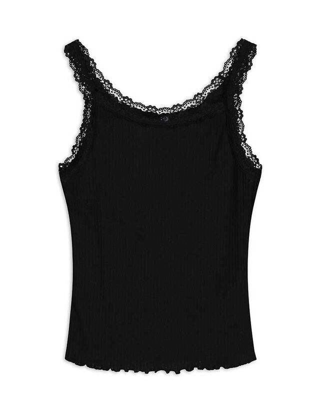 Ujjatlan felső - Csipkerátéttel - feher