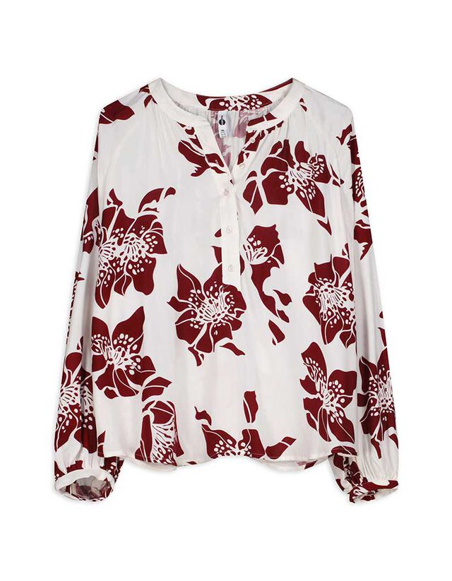 Blúz - Virágmintás - feher
