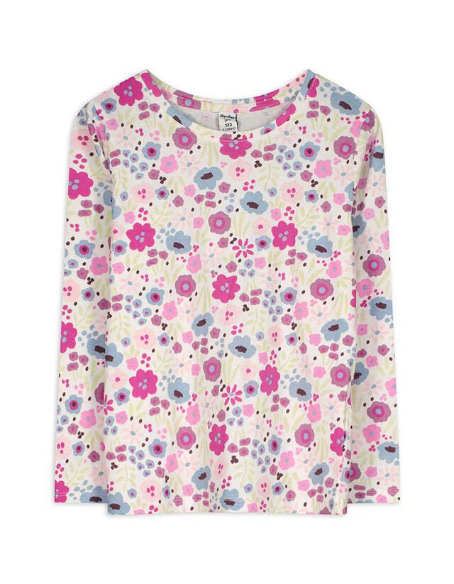 Hosszú ujjú felső - Elszórt nyomott minta - rozsaszin