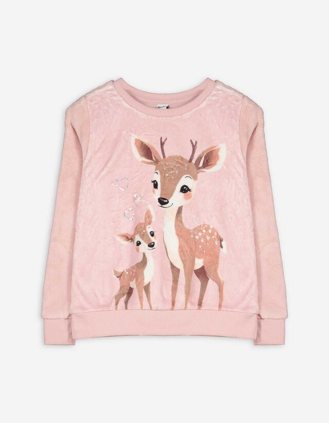 Pulóver - Plüss - rozsaszin