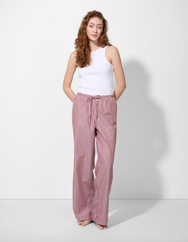 Pizsamaalsó - Csíkos - bézs