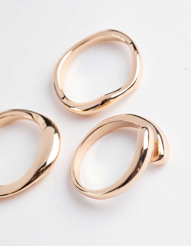 Gyűrű - 5 db-os csomag - arany