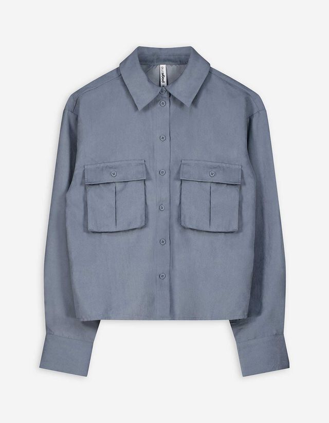 Blúz - poliészter - világos barna