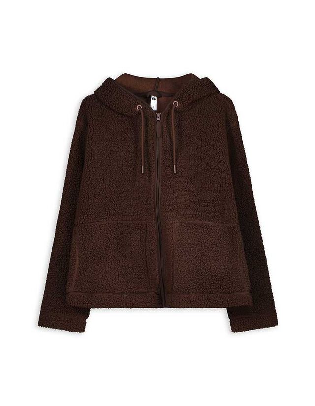 Cipzáros melegítőfelső - Plüss - fekete