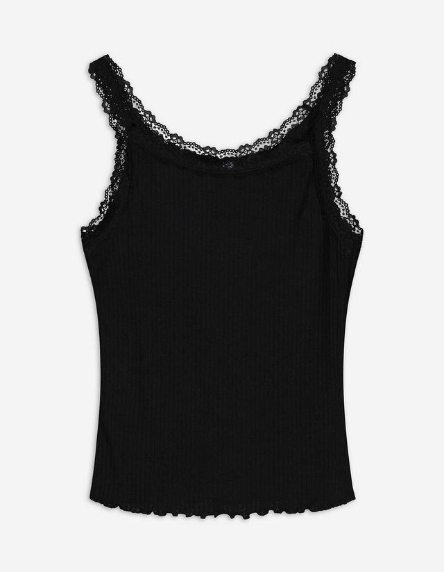 Ujjatlan felső - Csipkerátéttel - feher