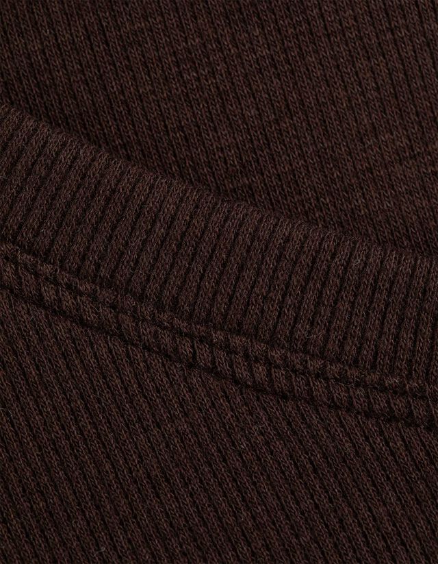 Póló - Bordázott - rozsaszin