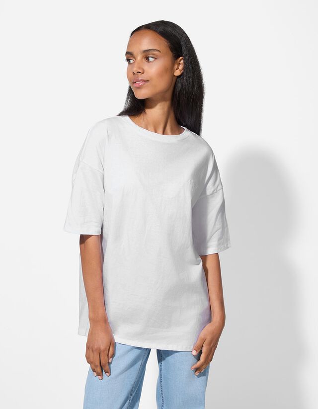 Póló - Hímzésekkel - feher