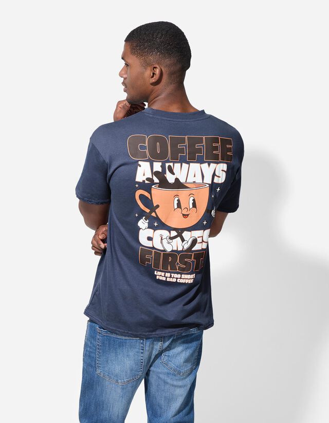 Póló - Hátul nyomtatott minta - feher