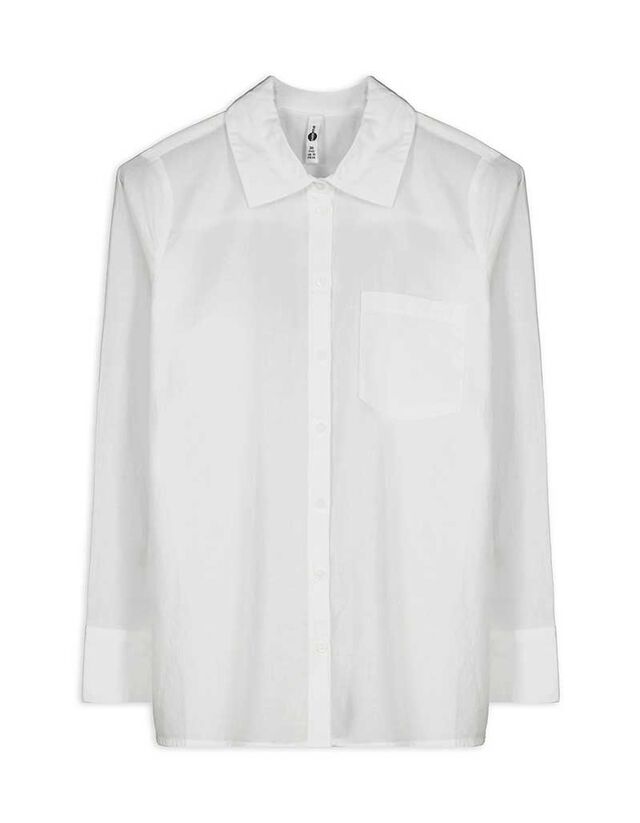 Blúz - Mellzsebes - feher