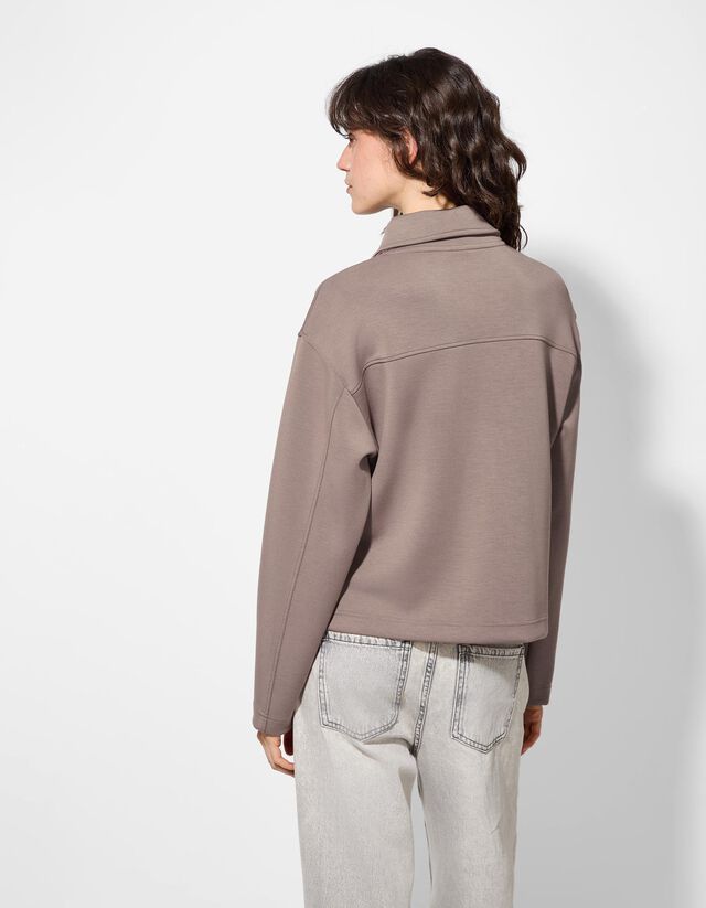 Cipzáros melegítőfelső - Modál tartalom - sotetlila