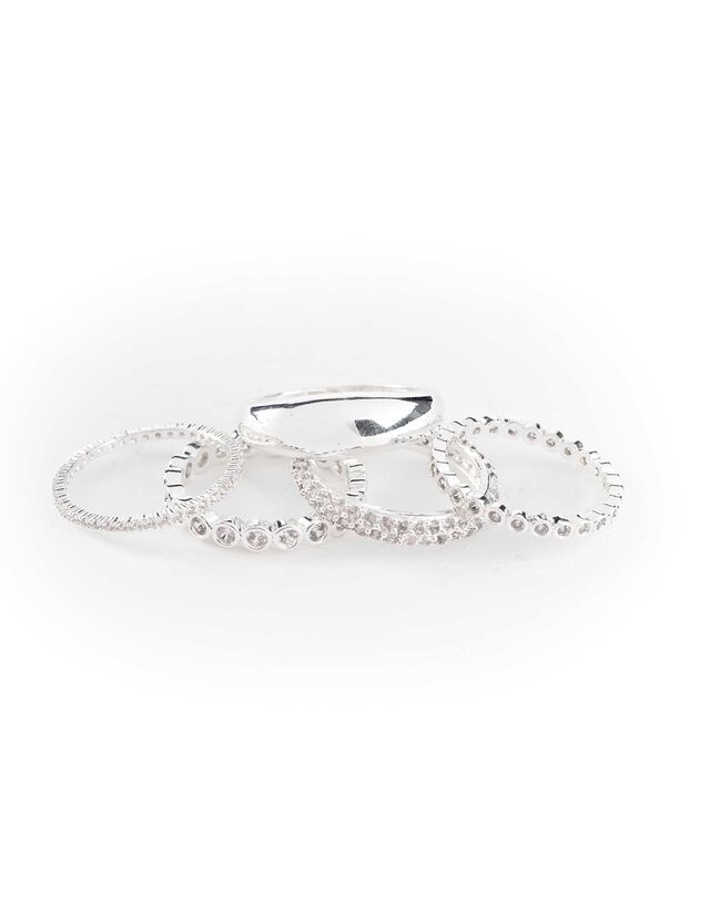 Gyűrű - 5 db-os csomag - ezust