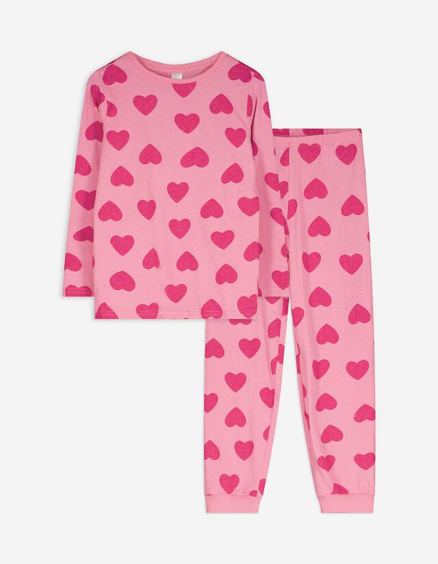 Alsó -és felsőrészből álló pizsama szett - Vegyes minta - pink