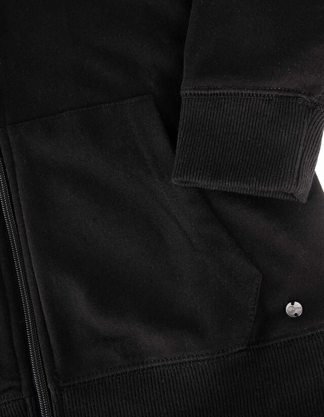 Cipzáros melegítőfelső - Normál fazon - fekete