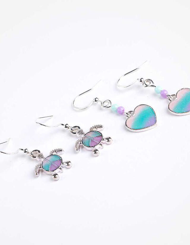 fülbevaló - 2 db-os csomag - ezust