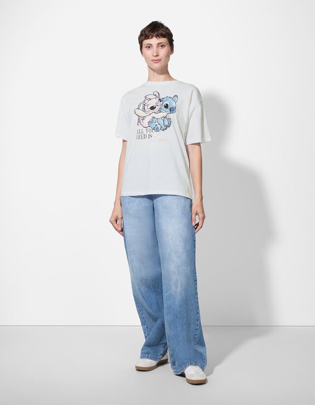 Póló - Lilo és Stitch - fekete