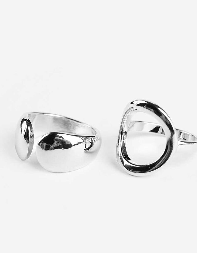 Gyűrű - 2 db-os csomag - ezust