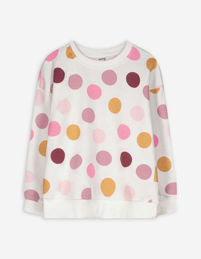 Melegítőfelső - Elszórt nyomott minta - feher