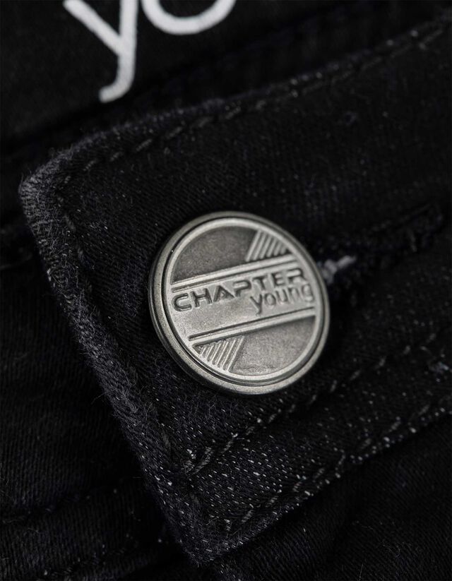 Farmernadrág - Egyenes fazon - fekete