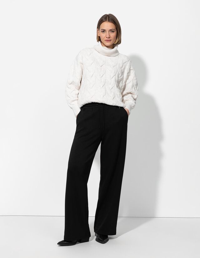 Nadrág - Derekán húzózsinórral - fekete