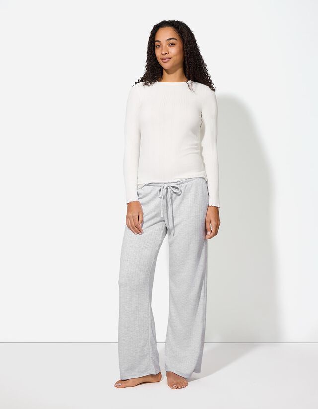 Pizsamaalsó - Strukturált anyag - szürke