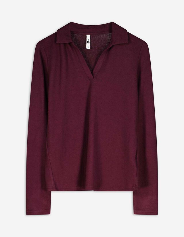 Hosszú ujjú póló - Póló gallér - feher