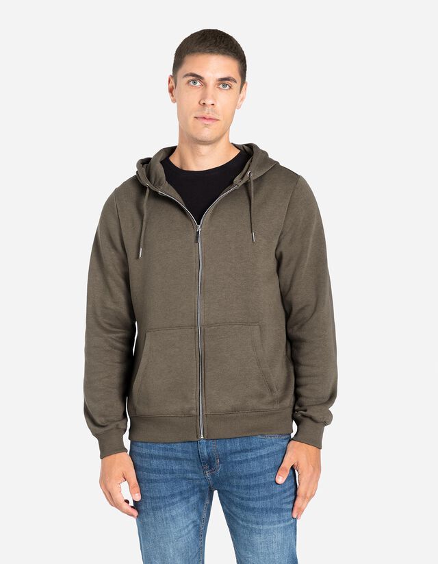 Cipzáros melegítőfelső - Zsinóros kapucni - sotetkek