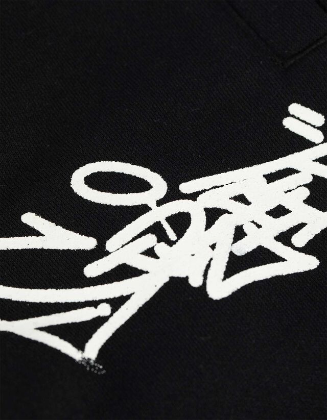 Szabadidőnadrág - Nyomott minta - fekete