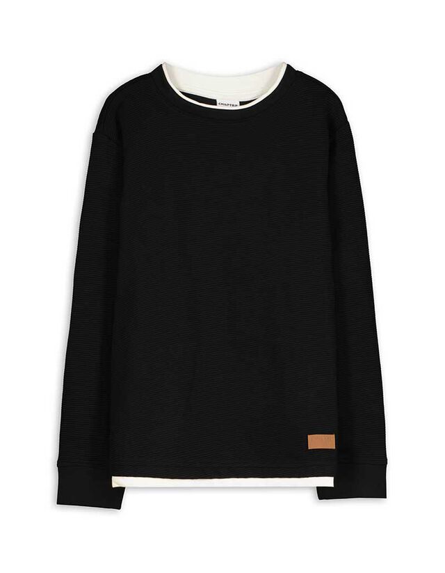 Hosszú ujjú felső - Túlméretezett fazon - sötétszürke