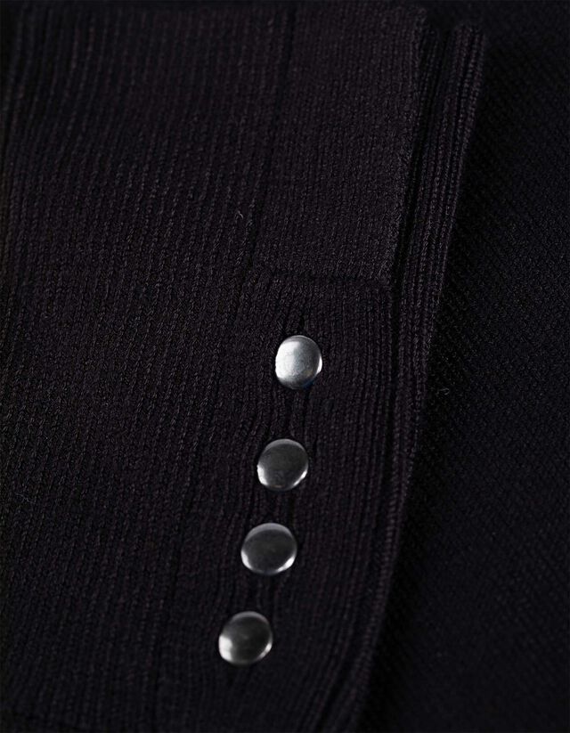 Pulóver - Díszgombokkal - sotetlila