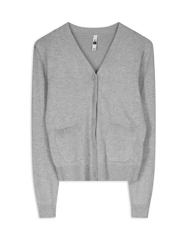 Kötött kardigán - Foltzsebek - fekete