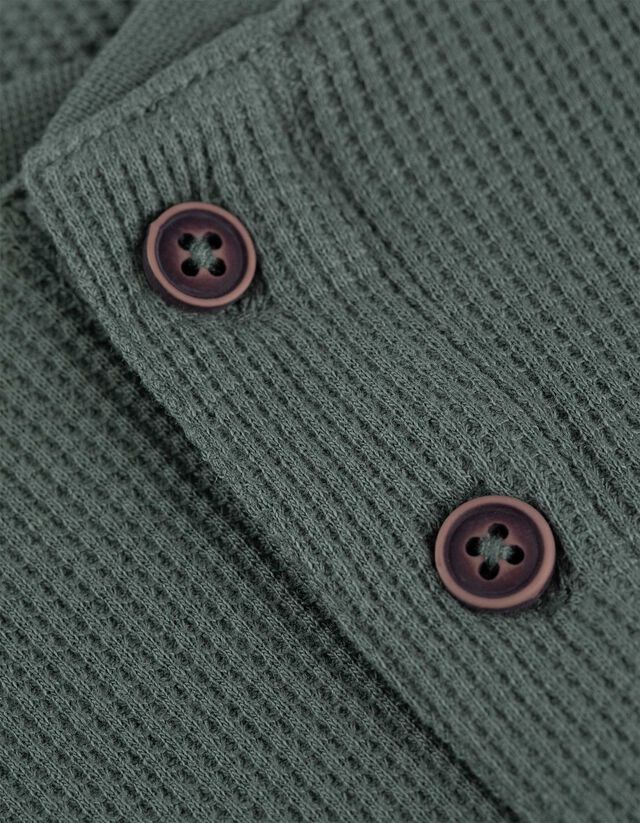 Hosszú ujjú felső - Henley nyakkivágás - sotetkek