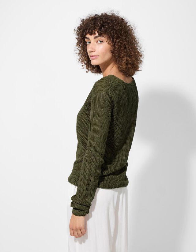 Pulóver - Egyszínű - barna