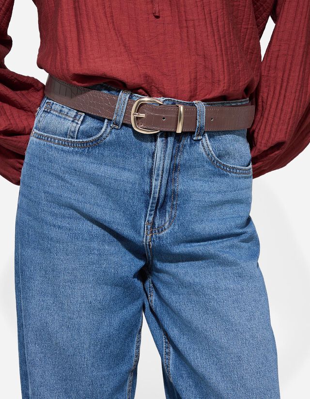 Öv - Állatmintás - sötétbarna