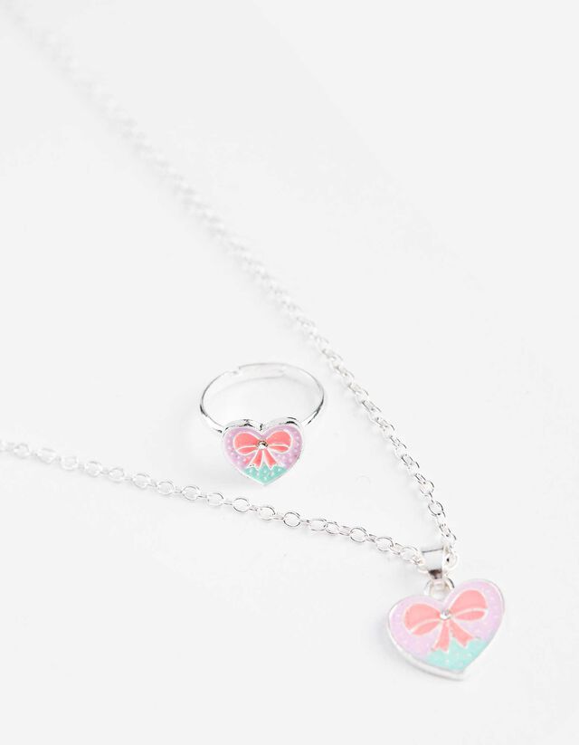 Nyaklánc és fülbevaló szett - 2 db-os csomag - ezust