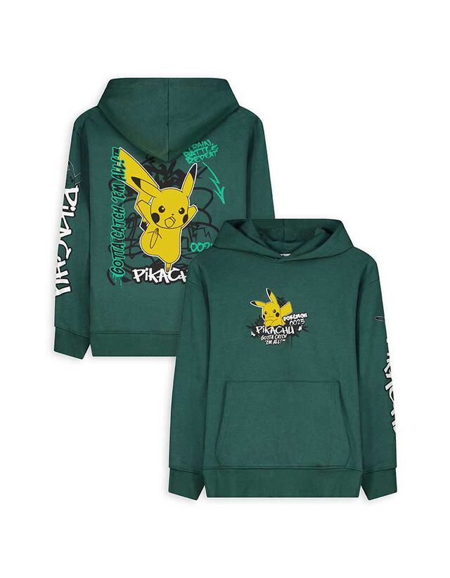 Kapucnis felső - Pokémon - sötétzöld
