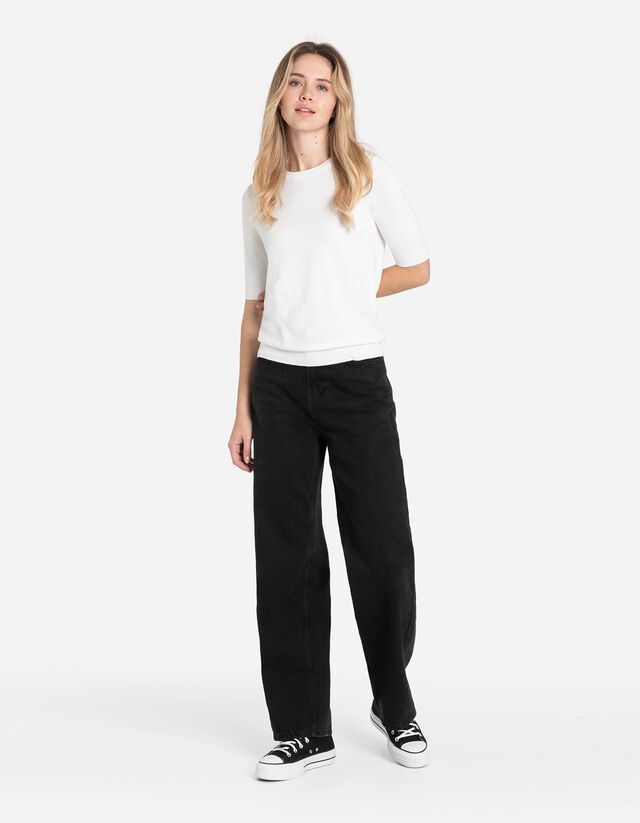 Pulóver - Rövid ujjú - sötétszürke