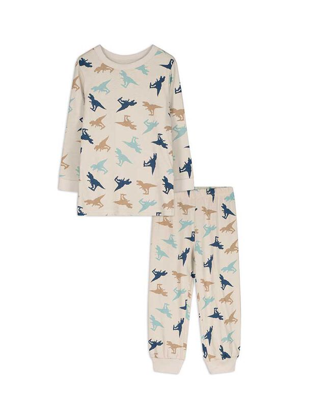 Alsó -és felsőrészből álló pizsama szett - Vegyes minta - bézs