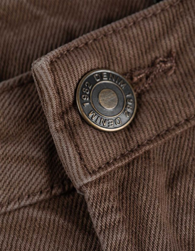 Farmernadrág - Normál derekú - barna