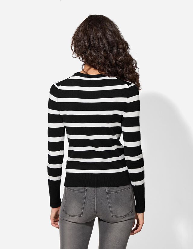 Pulóver - Díszgombokkal - feher