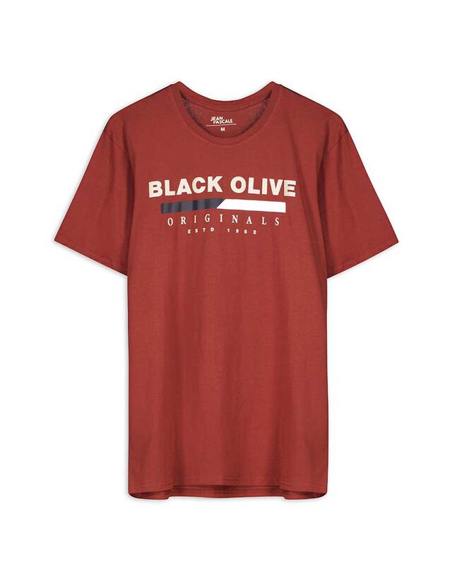 Póló - Kerek nyakkivágás - mélyvörös