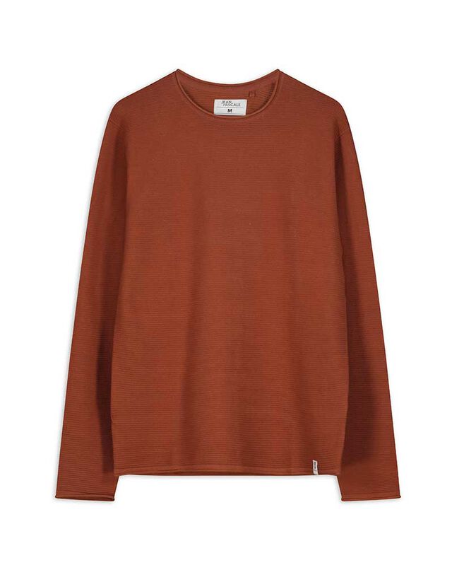 Pulóver - Kerek nyakkivágás - világos barna