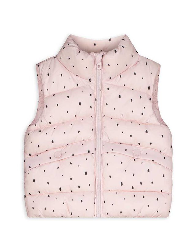 Steppelt mellény - Elszórt mintás - rozsaszin