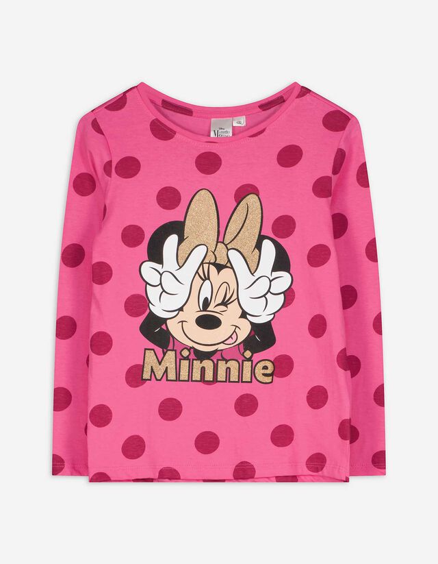 Hosszú ujjú felső - Minnie egér - pink