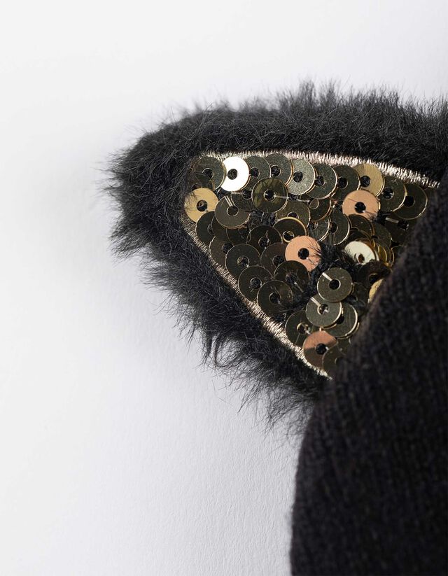 Sapka - Flitteres - fekete