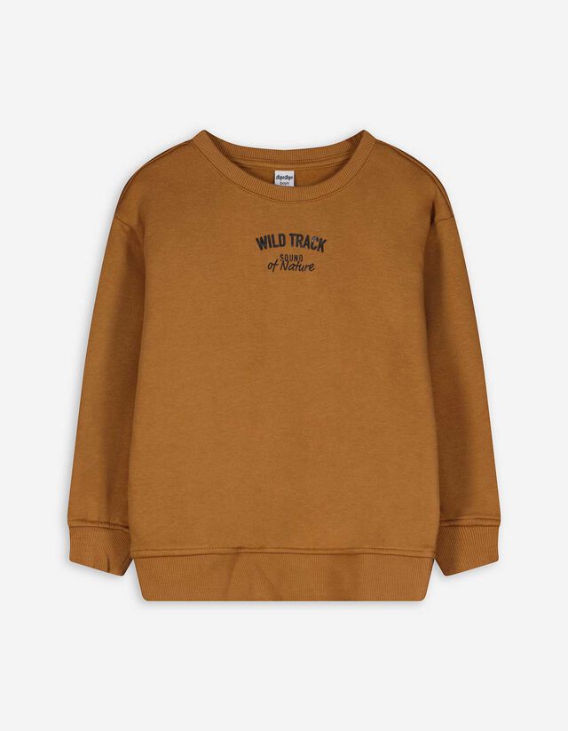 Melegítőfelső - Nyomott minta - barna