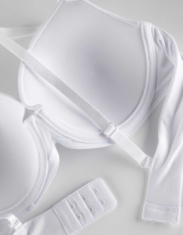 Sima felületű melltartó - merevítővel - feher