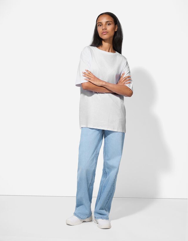 Póló - Hímzésekkel - feher