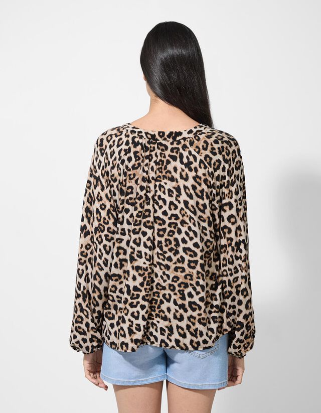 Blúz - Virágmintás - feher